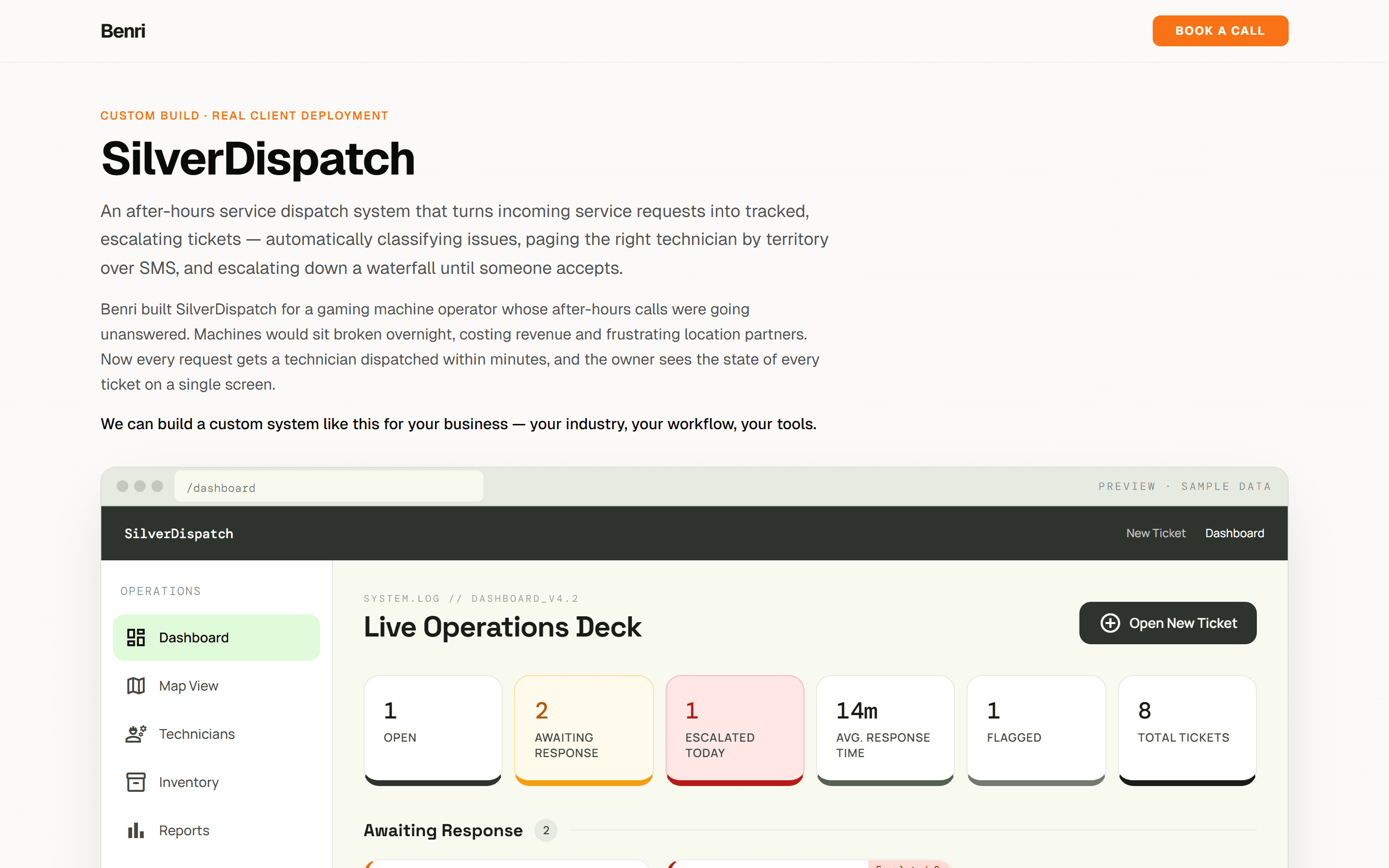 SilverDispatch dispatch dashboard